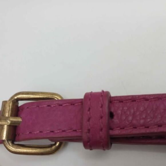 American Leather Crossbody Bag "Merlot" Fushia Color - Picture 8 of 10